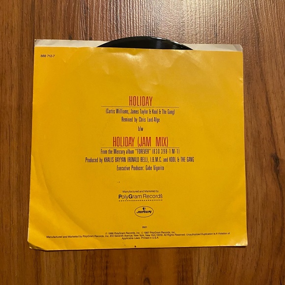 KOOL & THE GANG Holiday 45 RPM Vinyl Record - Picture 3 of 6